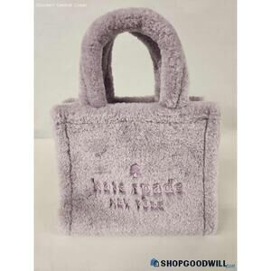 Kate Spade New York Ellie Faux Fur Small Tote Violet Mist Women's EUC